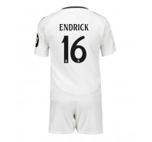 Real Madrid Endrick #16 Koszulka Podstawowa dzieci 2024-25 Krótki Rękaw (+ krótkie spodenki)